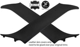 BLACK STITCH 2X A PILLAR LEATHER COVERS FITS BMW MINI COOPER R50 R53 01-06