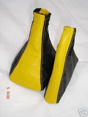 FITS ROVER 200/25/MG ZR ZT BLACK YELLOW GAITERS SET 96-02 CUSTOM NEW MADE IN UK