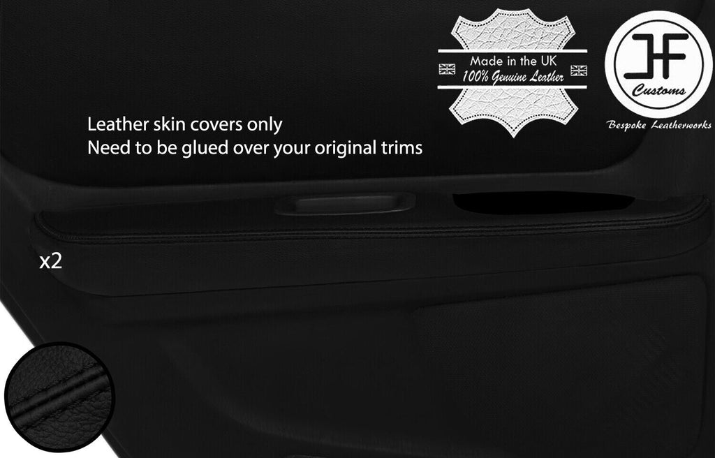 BLACK STITCH 2X REAR DOOR ARMREST TRIM LEATHER COVERS FOR TOYOTA JZX 100 CHASER