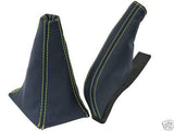 FITS FIAT PUNTO MK2 MK3 99-08 GAITERS SET YELLOW STITCHING CUSTOM NEW MADE IN UK