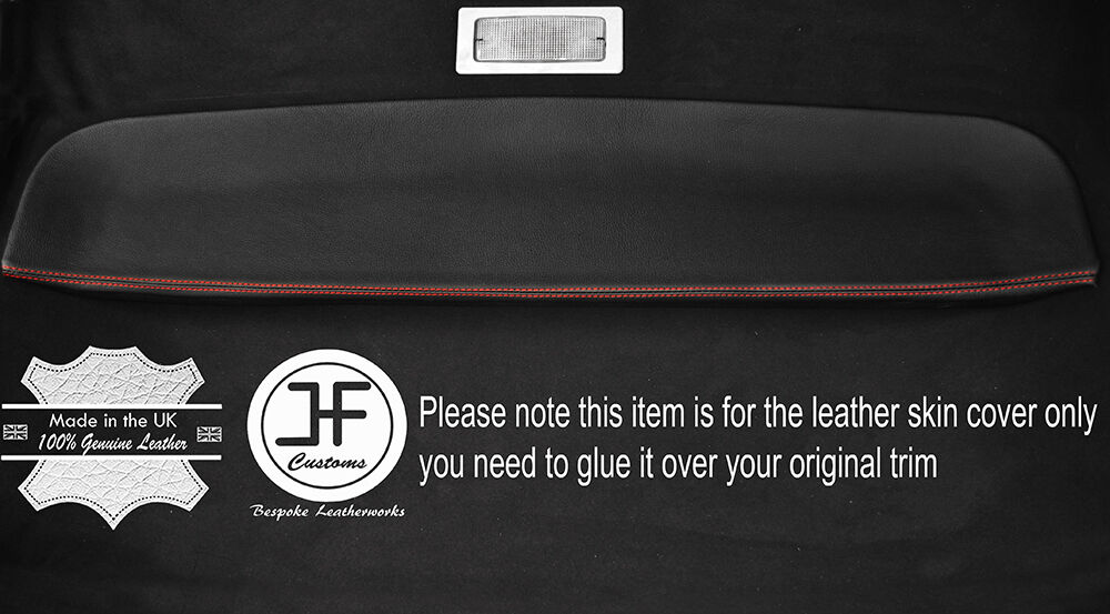 RED STITCH STORAGE TRAY ROOF LINER LEATHER COVER FITS VW CADDY VAN MK2 95-04