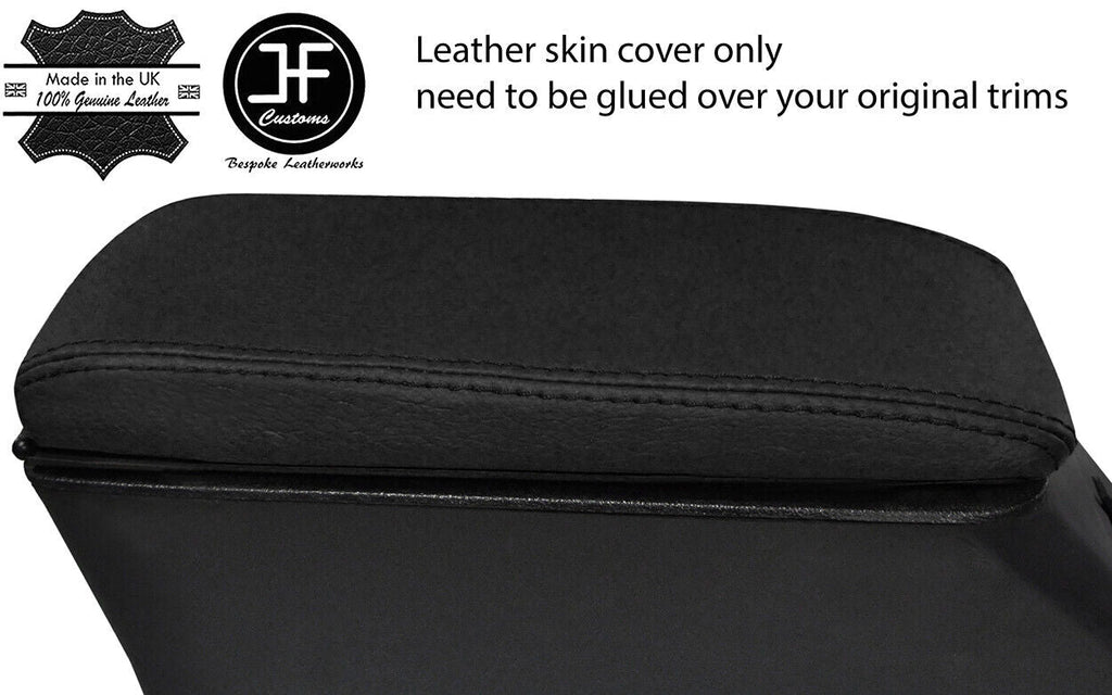 BLACK REAL TOP GRAIN LEATHER ARMREST COVER FOR FORD CORTINA MK5 1979-1982