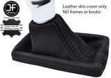 BLACK STITCH AUTO AUTOMATIC S-TRONIC LEATHER GEAR GAITER FITS AUDI A3 8V 13-17
