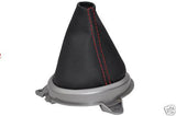 FITS HONDA JAZZ GEAR GAITER SHIFT BOOT RED STITCH 02-08 CUSTOM NEW MADE IN UK