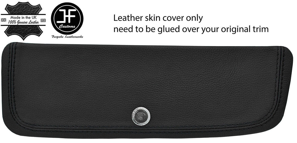 BLACK STITCHING GLOVE BOX REAL LEATHER COVER FITS VW BEETLE CLASSIC 1968-1977