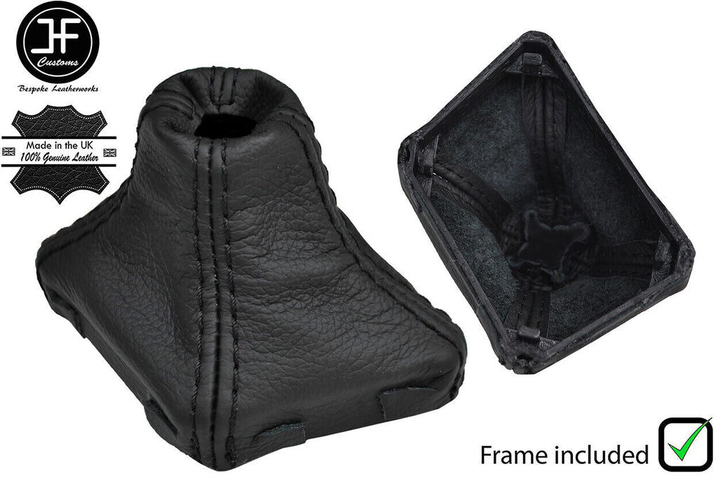 BLACK STITCH LEATHER AUTOMATIC GEAR GAITER+PLASTIC FRAME FOR VW TOUAREG 17-19