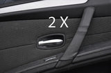BLACK STITCH FITS BMW 5 SERIES E60 E61 07-11 FACELIFT 2X REAR DOOR HANDLE COVERS