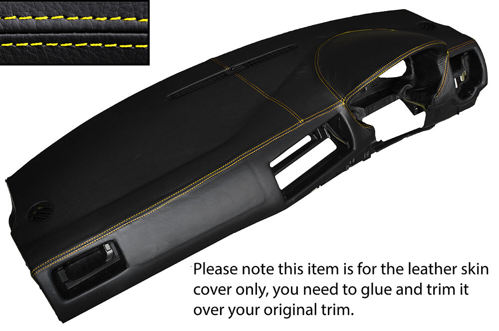 YELLOW STITCH DASH DASHBOARD SKIN COVER FITS VW GOLF MK4 4 IV BORA JETTA 98-05