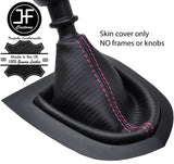 PINK STITCH CARBON FIBER VINYL MANUAL GEAR GAITER FITS PEUGEOT RCZ 2009-2015