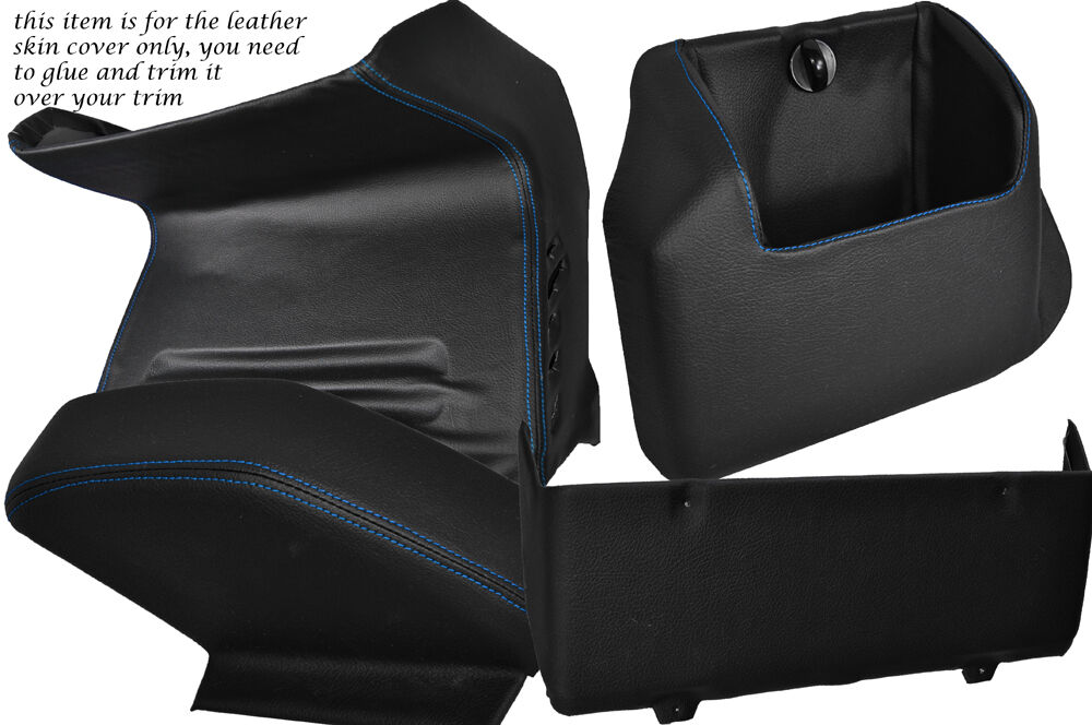 BLUE STITCH FOUR PIECE LOWER DASH KIT COVERS FITS VW T4 TRANSPORTER CARAVELLE