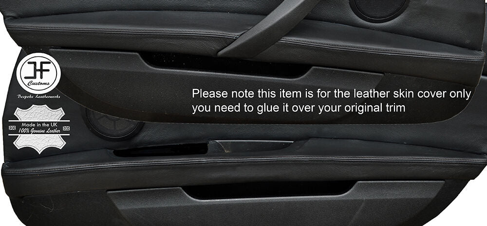 BLACK STITCH 2X FRONT DOOR ARMREST LEATHER COVERS FITS BMW Z4 E89 2009-2016
