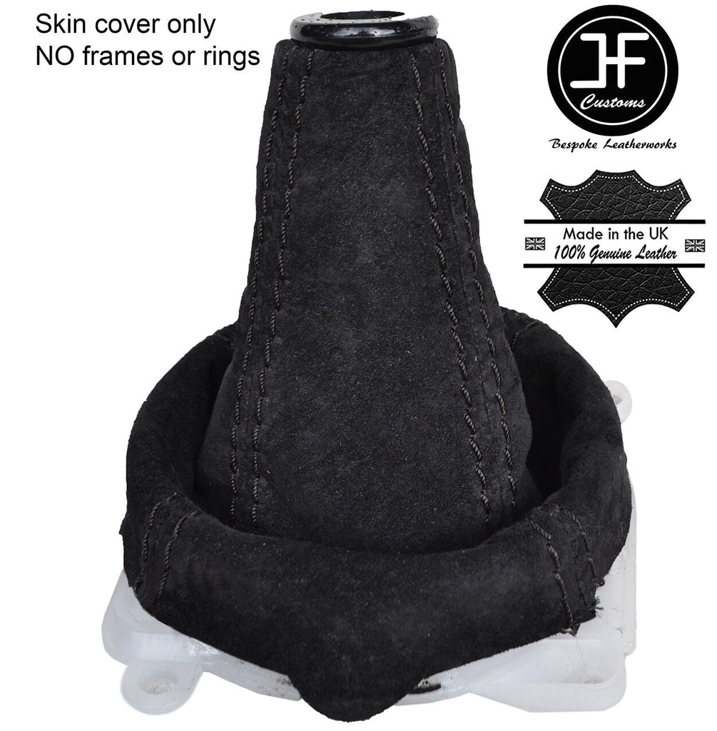 BLACK STITCHING 5 SPEED SUEDE MANUAL GEAR GAITER FOR MITSUBISHI LANCER EVO 7 8 9