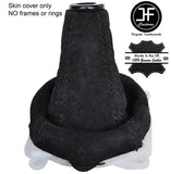 BLACK STITCHING 5 SPEED SUEDE MANUAL GEAR GAITER FOR MITSUBISHI LANCER EVO 7 8 9