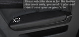 BLACK STITCH 2X REAR DOOR ARMREST LEATHER COVERS FITS AUDI A3 8P S3 03-12 3DR