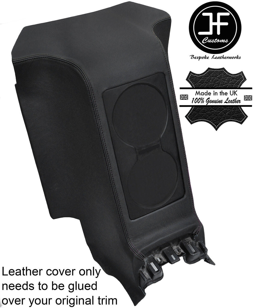 BLACK STITCH REAR CENTRE SUBWOOFER PANEL LEATHER COVER FITS GT-R R35 2008-2017