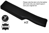 BLACK STITCH 2X DOOR SILL ARMREST LEATHER SKIN COVERS FITS CORVETTE C4 84-87