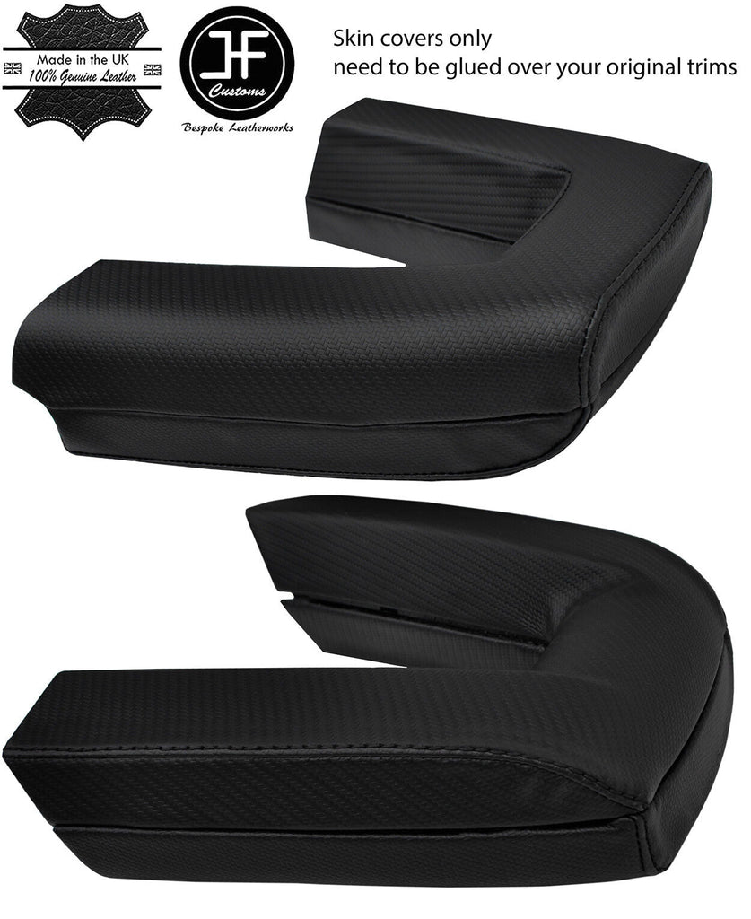 BLACK STITCH ROLL OVER BAR CARBON VINYL COVERS FITS BMW Z4 E85 ROADSTER 03-09