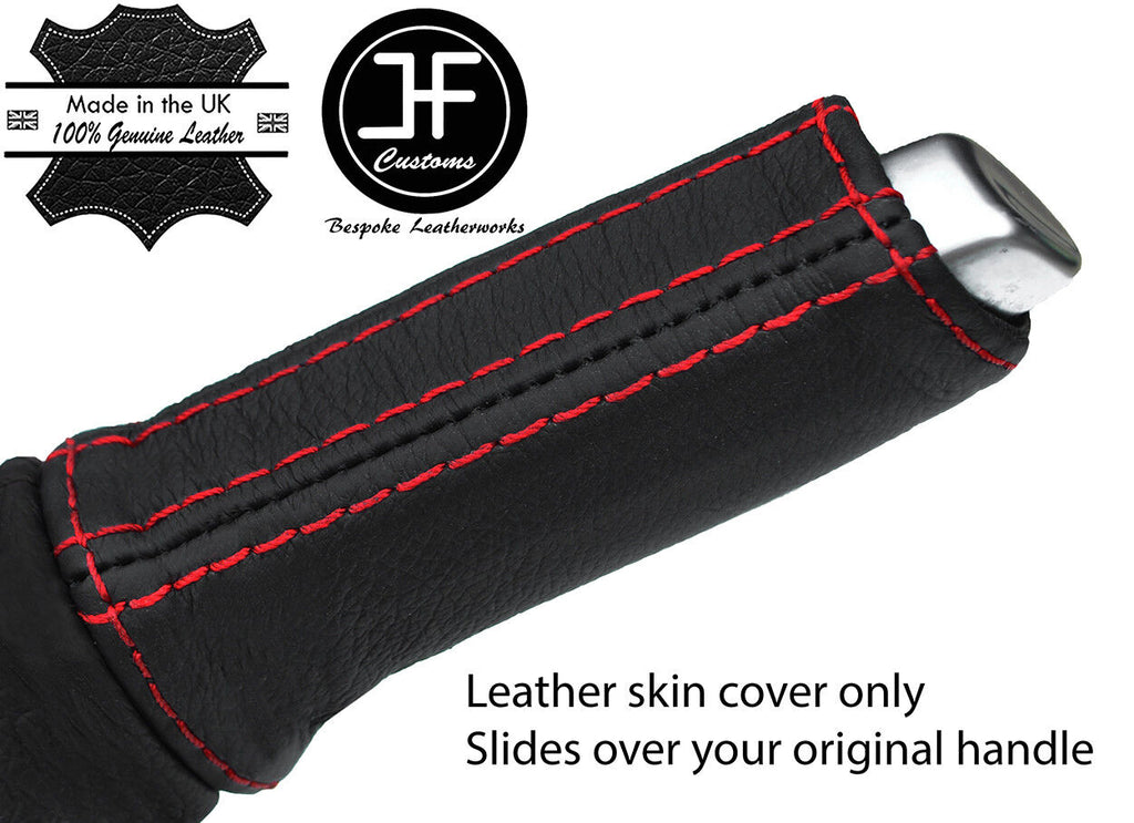 RED STITCH REAL LEATHER HANDBRAKE HANDLE COVER FOR VAUXHALL OPEL ADAM 12 18