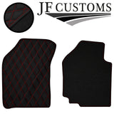 RED DIAMOND STITCH VINYL 4XTAILORED FLOOR CARPET FOR SUZUKI SWIFT AUTO 05-10 JF1