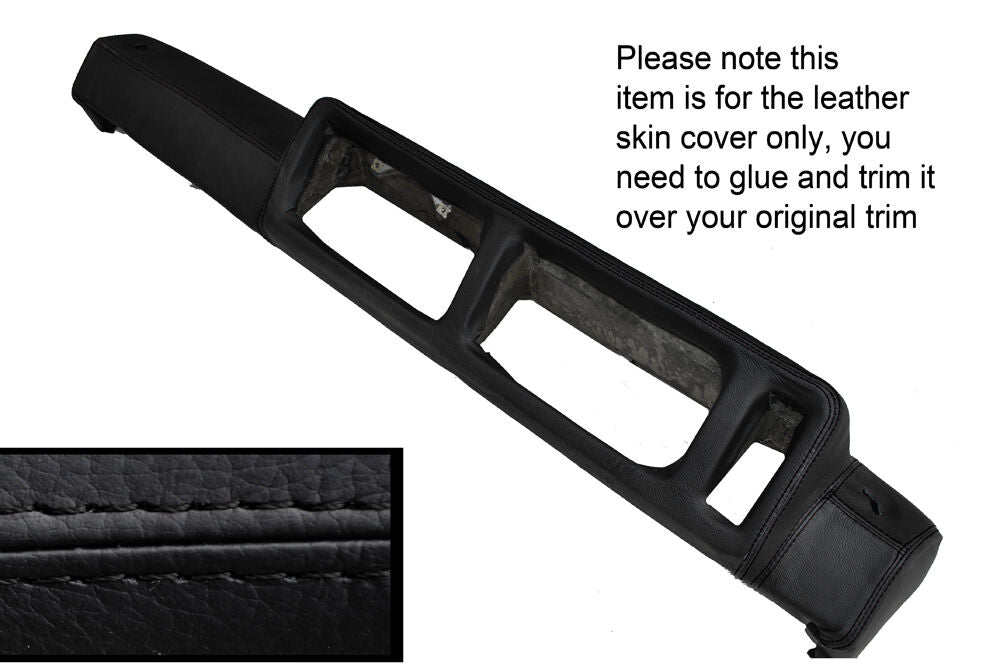 BLACK STITCH DASH DASHBOARD LEATHER COVER FITS VAUXHALL CHEVETTE 1975-1984