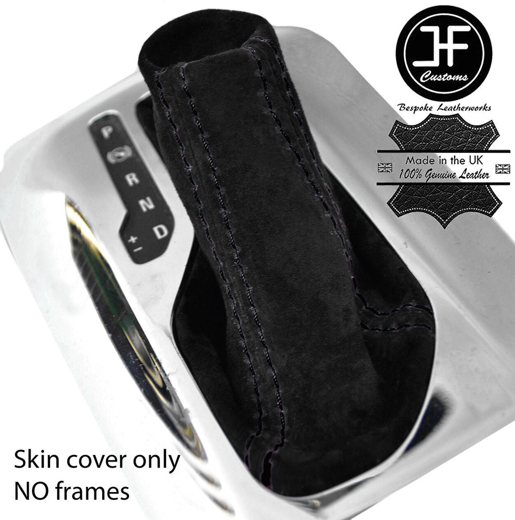 BLACK STITCH AUTO AUTOMATIC SUEDE GEAR GAITER FOR VAUXHALL INSIGNIA 2008-2016