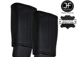 BLACK STICH 2X FRONT SEAT BELT LEATHER COVERS FITS MERCEDES ML CLASS W164 05-11