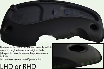 green stitching FITS SMART FORTWO PASSION CITY PULSE 98-07 DASH LEATHER COVER