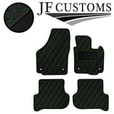 GREEN STITCH DIAMOND VINYL 4X TAILORED FLOOR CARPET FOR SKODA YETI 09-17 JF1