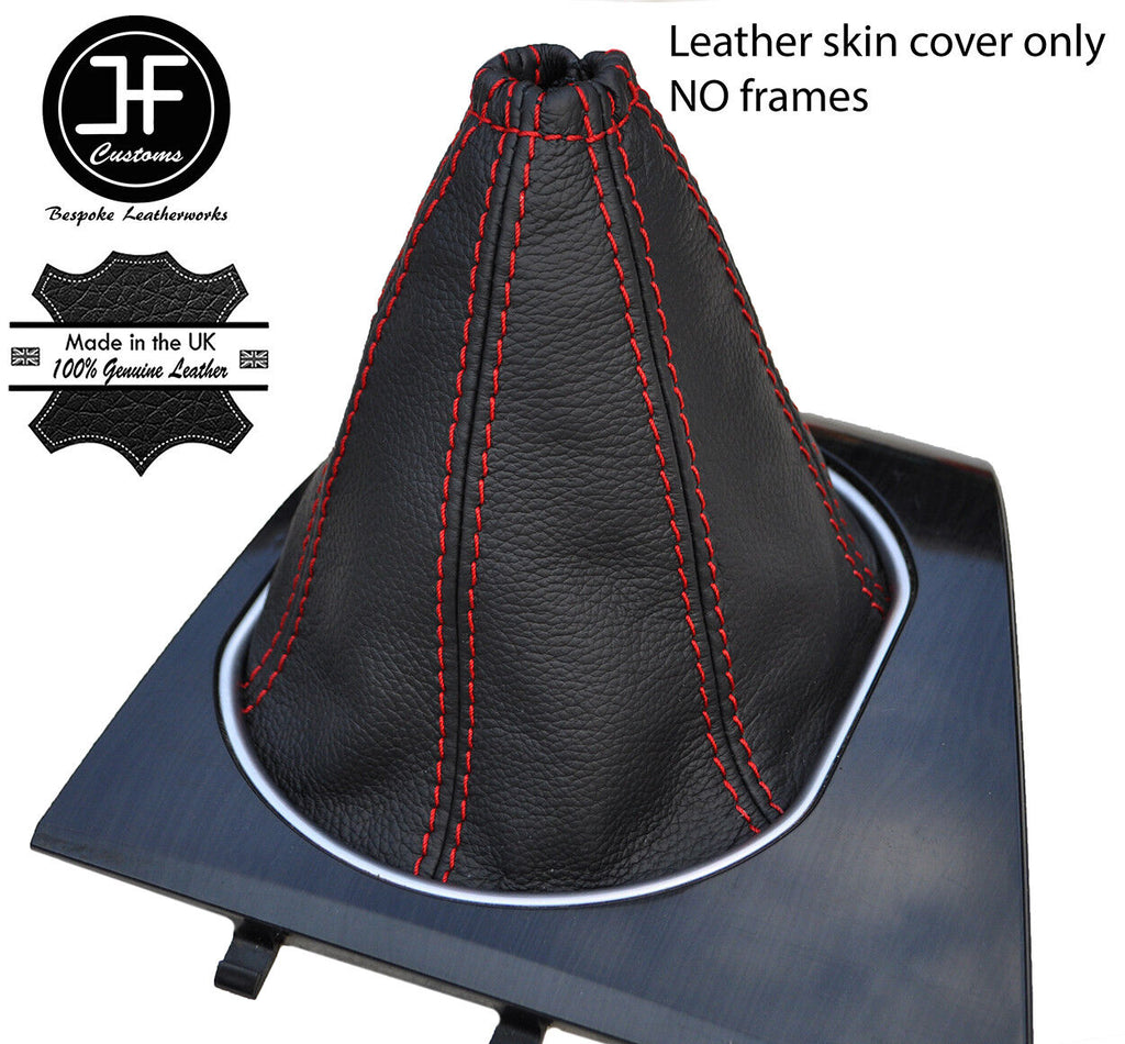 RED STITCHING TOP GRAIN MANUAL GEAR GAITER FITS FORD MONDEO MK3 2001-2003