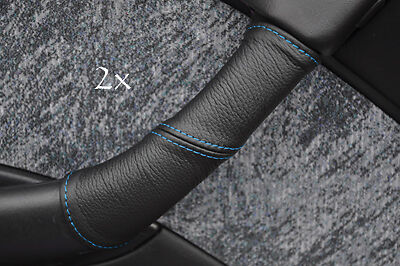 FITS SUBARU LEGACY 95-99 LEATHER 2XDOOR HANDLE COVERS blue CUSTOM NEW MADE IN UK