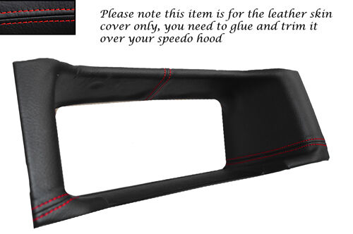 RED STITCH FITS VW T4 TRANSPORTER CARAVELLE DASH CLOCK SURROUND SKIN COVER