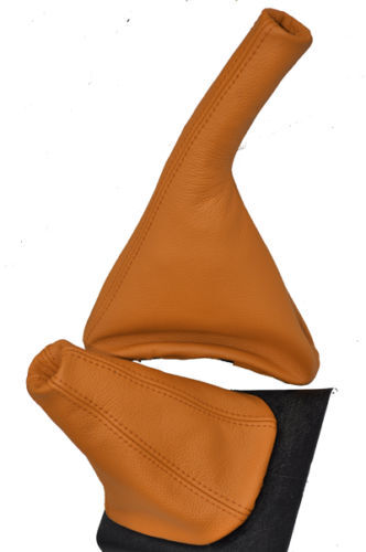 FITS VW GOLF MK1 SCIROCCO MK2 MK3 MK4 SET LEATHER ORANGE CUSTOM NEW MADE IN UK