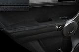 BLACK DOUBLE STITCH 2X REAR DOOR ARMREST SKIN COVERS FITS HONDA CRV 2006-2012