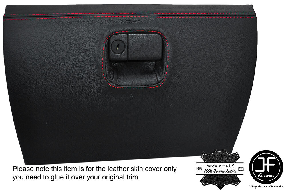 RED STITCHING GLOVE BOX LEATHER COVER FITS MAZDA MX5 MK2 / 2.5 MIATA 98-05