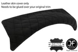 BLACK DIAMOND STITCH SPEEDO HOOD PADDED LEATHER COVER FOR DEFENDER 07-16
