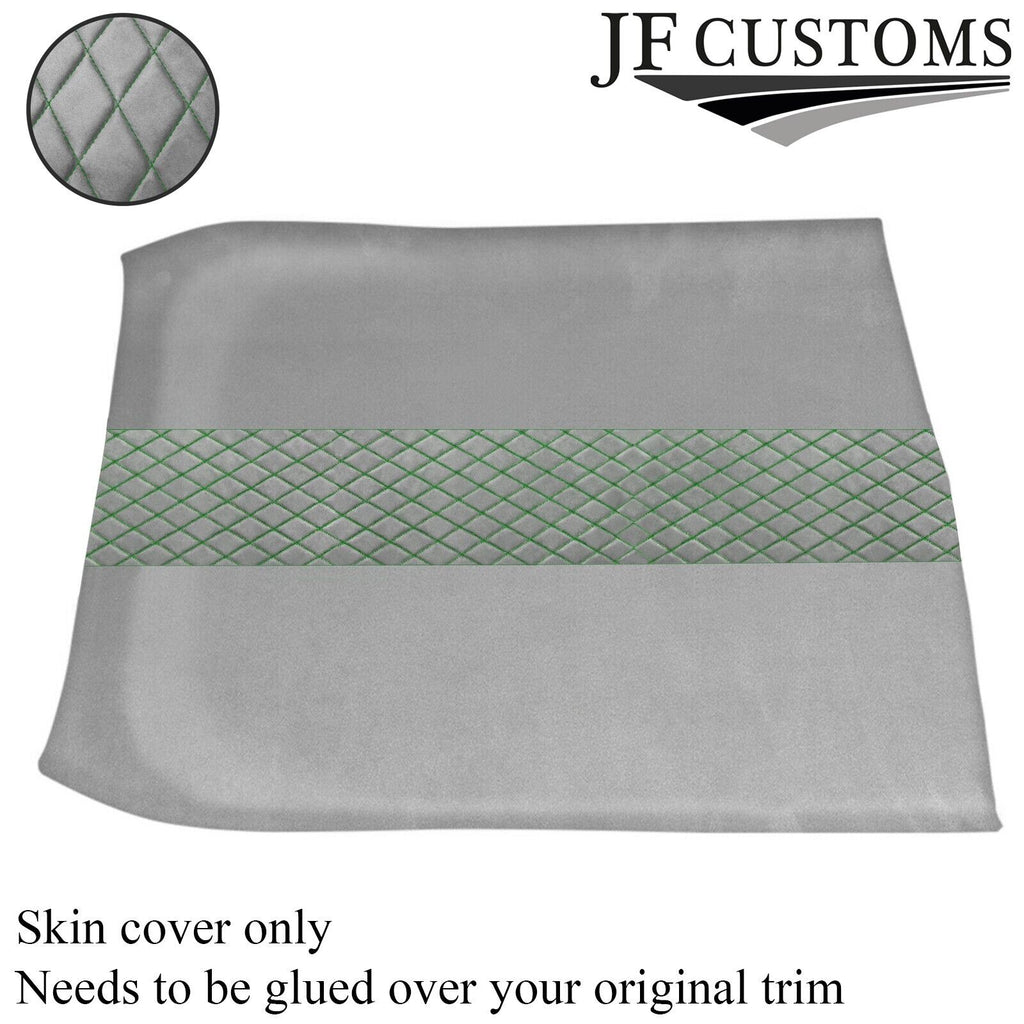 DSG2 GREEN STITCH L GREY LUXE SUEDE HEADLINER COVER FOR ROVER 25 MG ZR 99-05
