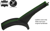 GREEN STITCHING REAL LEATHER HANDBRAKE GAITER FITS SEAT IBIZA FR 2012-2016