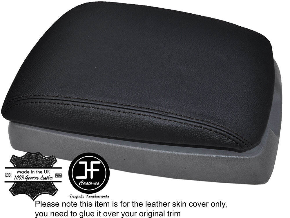 BLACK STITCHING ARMREST LID LEATHER COVER FITS KIA SORENTO 2002-2006 CUSTOM NEW