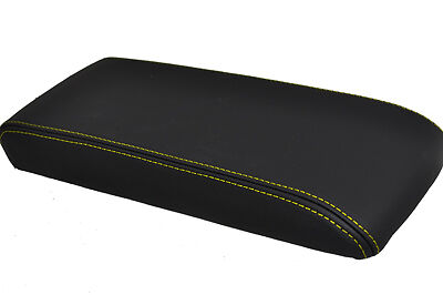 FITS LONDON TAXI LTI TX2 ARMREST LEATHER COVER yellow stitching CUSTOM NEW