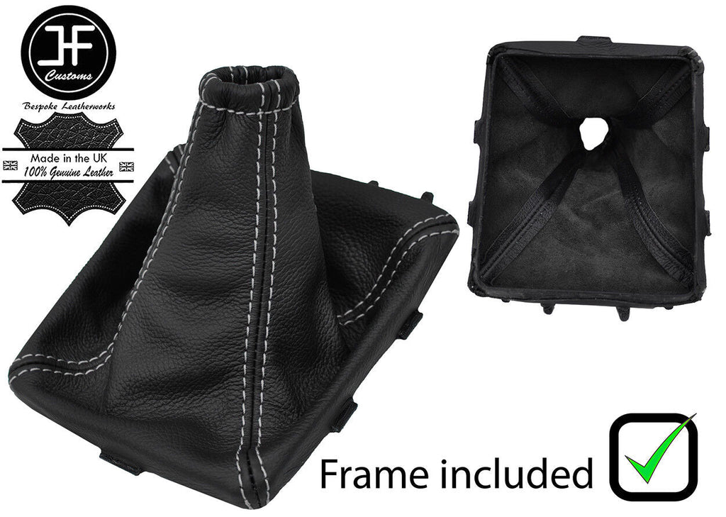 GREY STITCH LEATHER GEAR GAITER+PLASTIC FRAME FOR VAUXHALL OPEL VECTRA C 02-08