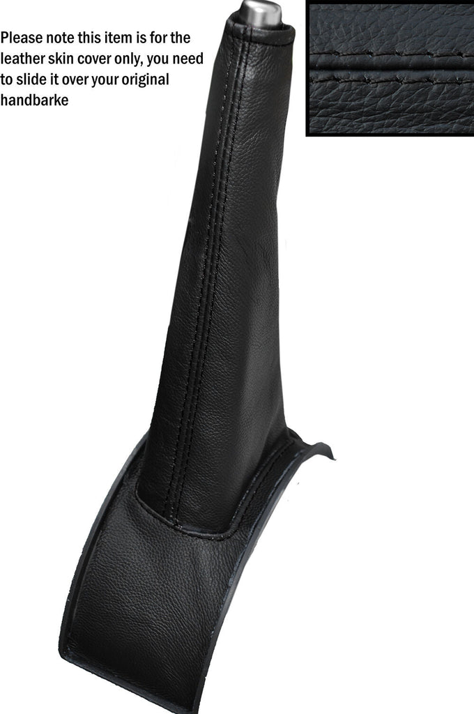 BLACK STITCHING LEATHER SKIN HANDBRAKE GAITER FITS VW AMAROK 2010-2015