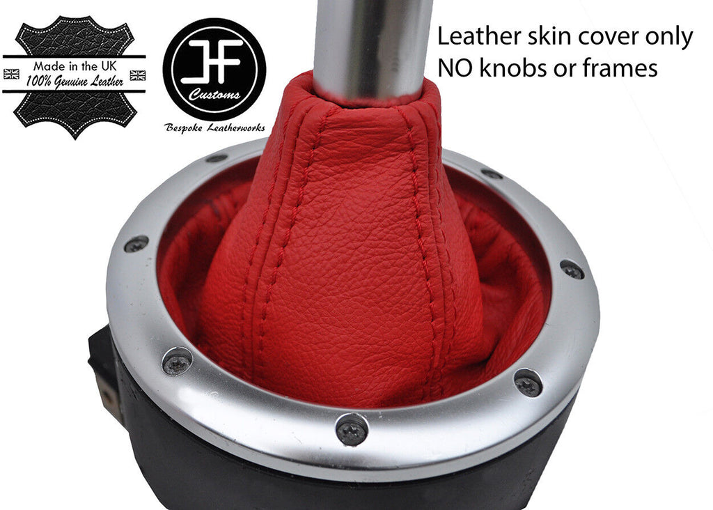 RED TOP GRAIN REAL LEATHER MANUAL GEAR GAITER FOR AUDI TT MK1 1998-2006