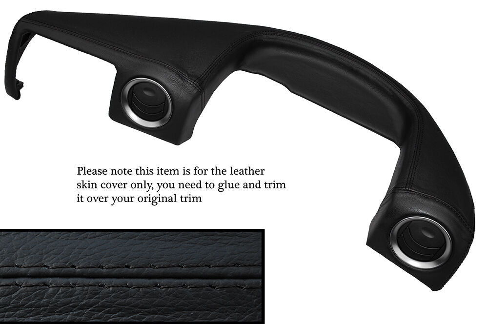 BLACK STITCH DRIVER SIDE DASH TRIM LEATHER COVER FITS NISSAN GT-R R35 09-15