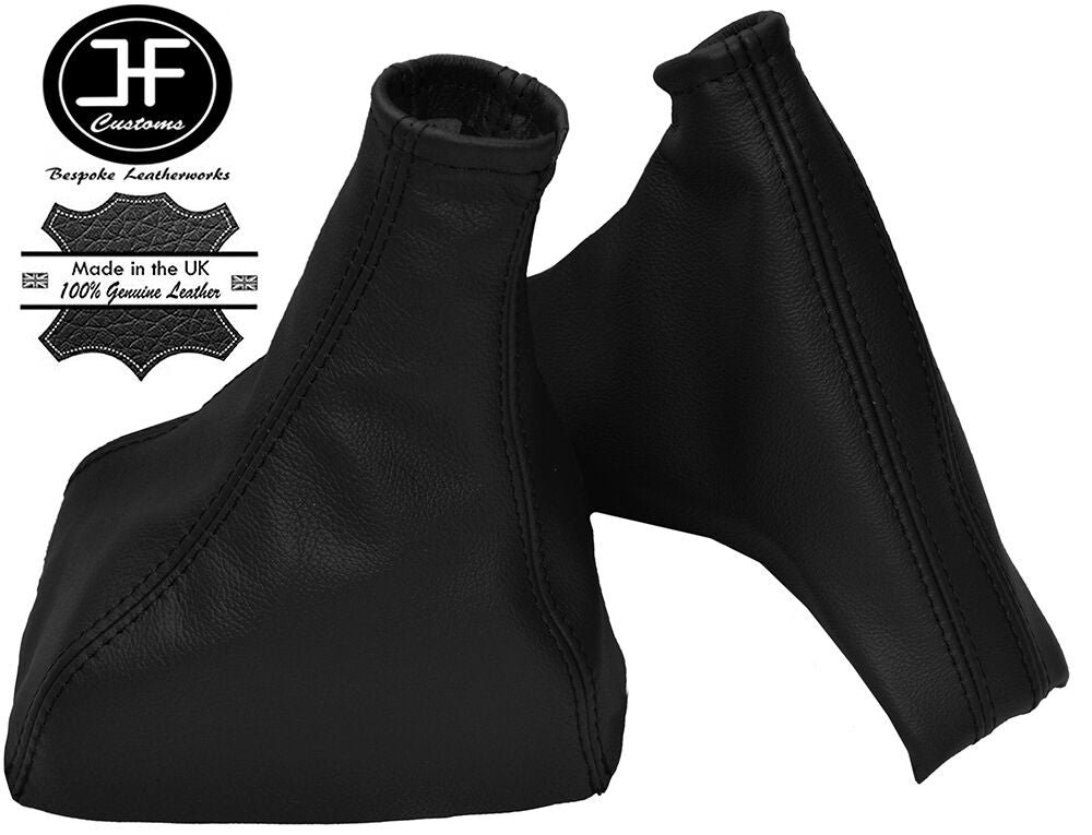 BLACK LEATHER GEAR & HANDBRAKE GAITER FITS VAUXHALL ASTRA G COUPE 1998-2005