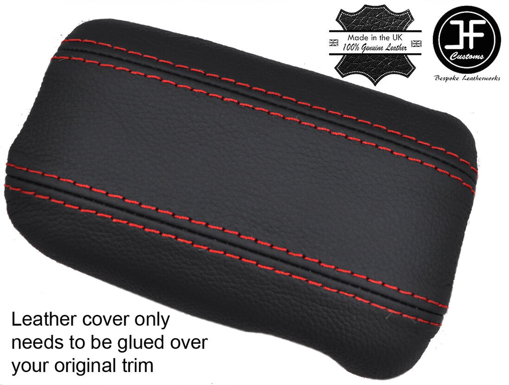 RED  STITCHING REAL LEATHER ARMREST LID COVER FITS MAZDA RX7 RX-7 1992-2001