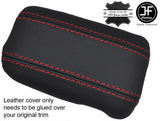 RED  STITCHING REAL LEATHER ARMREST LID COVER FITS MAZDA RX7 RX-7 1992-2001