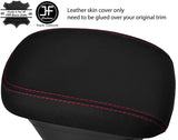 RED STITCHING ARMREST LID REAL LEATHER COVER FITS KIA SOUL 2009-2013 CUSTOM NEW