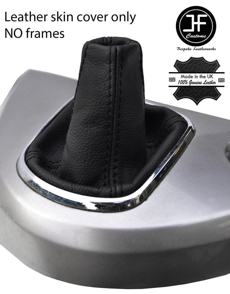 BLACK STITCHING TOP GRAIN LEATHER GEAR GAITER FITS MITSUBISHI GRANDIS 2004-2011