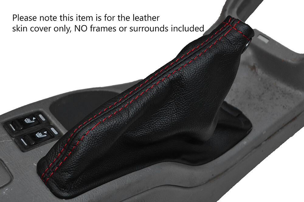 RED STITCHING LEATHER SKIN HANDBRAKE GAITER FITS SUBARU FORESTER 2003-2008