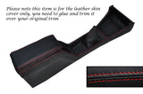 RED  STITCH CENTRE CONSOLE+GAITER+ARMREST LEATHER COVERS FITS FORD CAPRI MK1